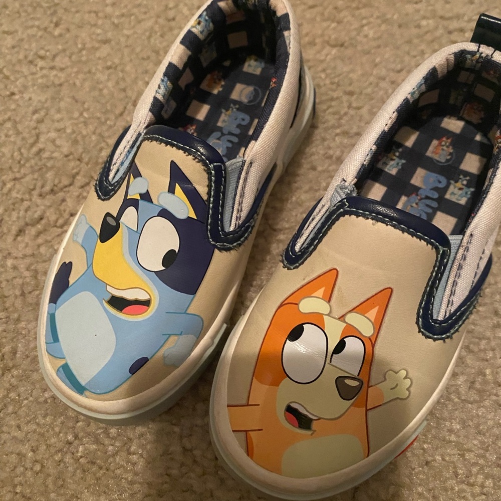 Disney Blue & Orange Character Sneakers | Kids Cartoon Shoes | Size 8